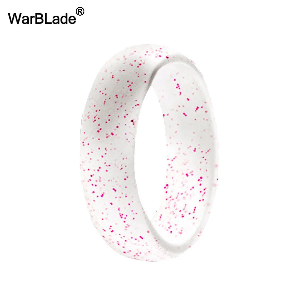 WarBLade 5.7mm Food Grade FDA Silicone Rings For Women Wedding Rubber Bands Hypoallergenic Flexible Silicone Finger Ring