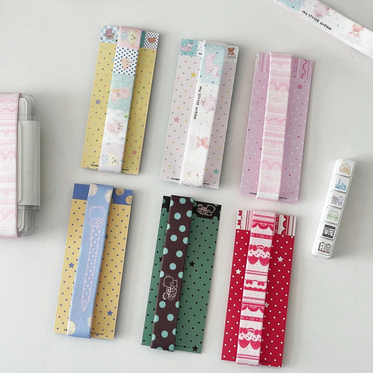 Elastic Strap for A7 M5 Planner Notebook Cute Star Decoration INS Style Storage Accessory Kawaii Straps for Scrapbooking