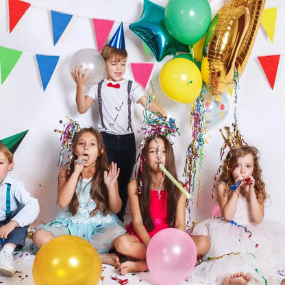 25m Colorful Pennant Banner Flags Birthday Bunting Banner Opening Wall Hanging Outdoor Event Classroom Party Garland Home Dec