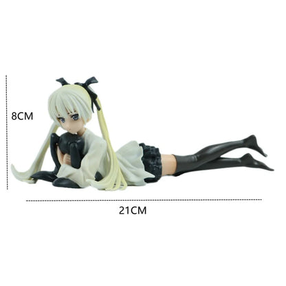 Anime Figure Cartoon Kawaiii Yosuga No Sora Kasugano Sitting Position Action Host Computer Chassis Decor Car Ornamen - 1pc B