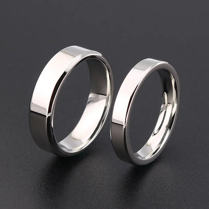 4mm 6mm 8mm Wide Stainless Steel Rings High Polished 2020 New Fashion Classic And Generous For Men's And Women's Ring Jewelry