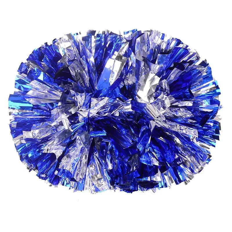 1pc Cheerleading Pom Poms with Handle Cheer Balls Big Gold Silver Red Yellow Blue Hand Dance Pompoms Accessories for Women Ki