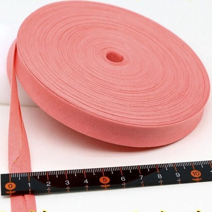 12mm(1/2") Narrow Ironed Single Folded Cotton Solid Color Bias Binding Tape Diy Ribbon Garment Quilt Craft Sewing Accessories