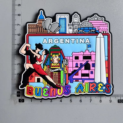 Argentine Travel Souvenirs PVC Fridge Magnets Tourist Souvenir Fridge Decorations Gifts - Argentina J