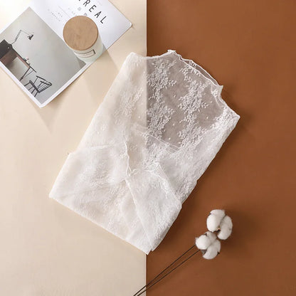 Sexy Women Mesh T-Shirts Transparent Lace Blouse Long Sleeve See Through Tops For Women Bottoming Shirt Sheer Tees Body Crop 