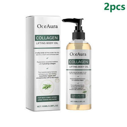OceAura Collagen Body Oil Tighten Skin Elasticity Increased Moisturizing Body Smooth Non-greasy Rosemary After Shower Body Oi
