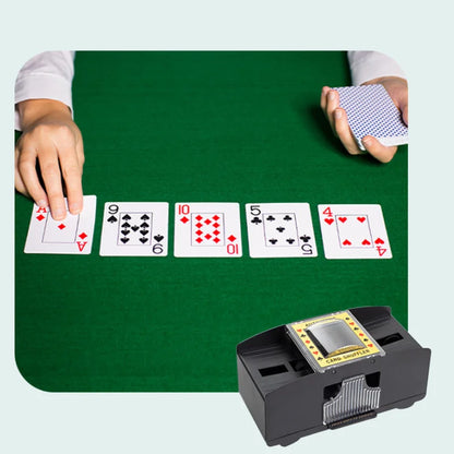 Automatic Poker Card Shuffler Board Games Battery Operated Playing Cards for Shuffle 2 Deck Automatic Hand Crank Home Card Ga