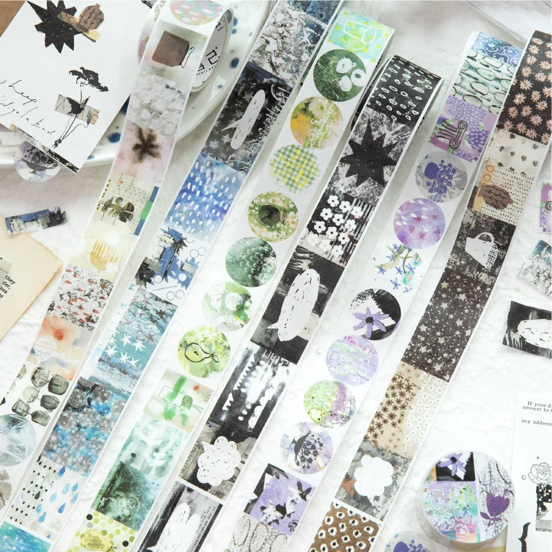 Journal GO 2.5x200cm Random Splicing Tape Sticker for Planner Collage Junk Journal diy Masking Tape Scrapbooking Decor Sticke