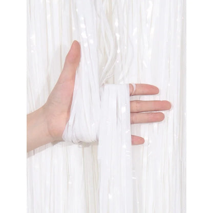 1*2M Macaron Pink Blue Fringe Curtain Door Rain Curtain Decor Photo Booth Backdrop Garland Wedding Birthday Party Decoration