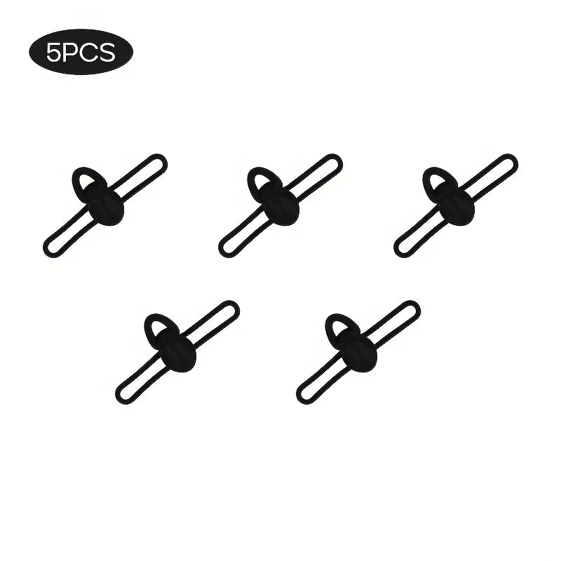 5pcs/bag High Elasticity Silicone Fishing Bait Hook Fixer Lightweight Anti-Slip Fishing Rod Hook Clip