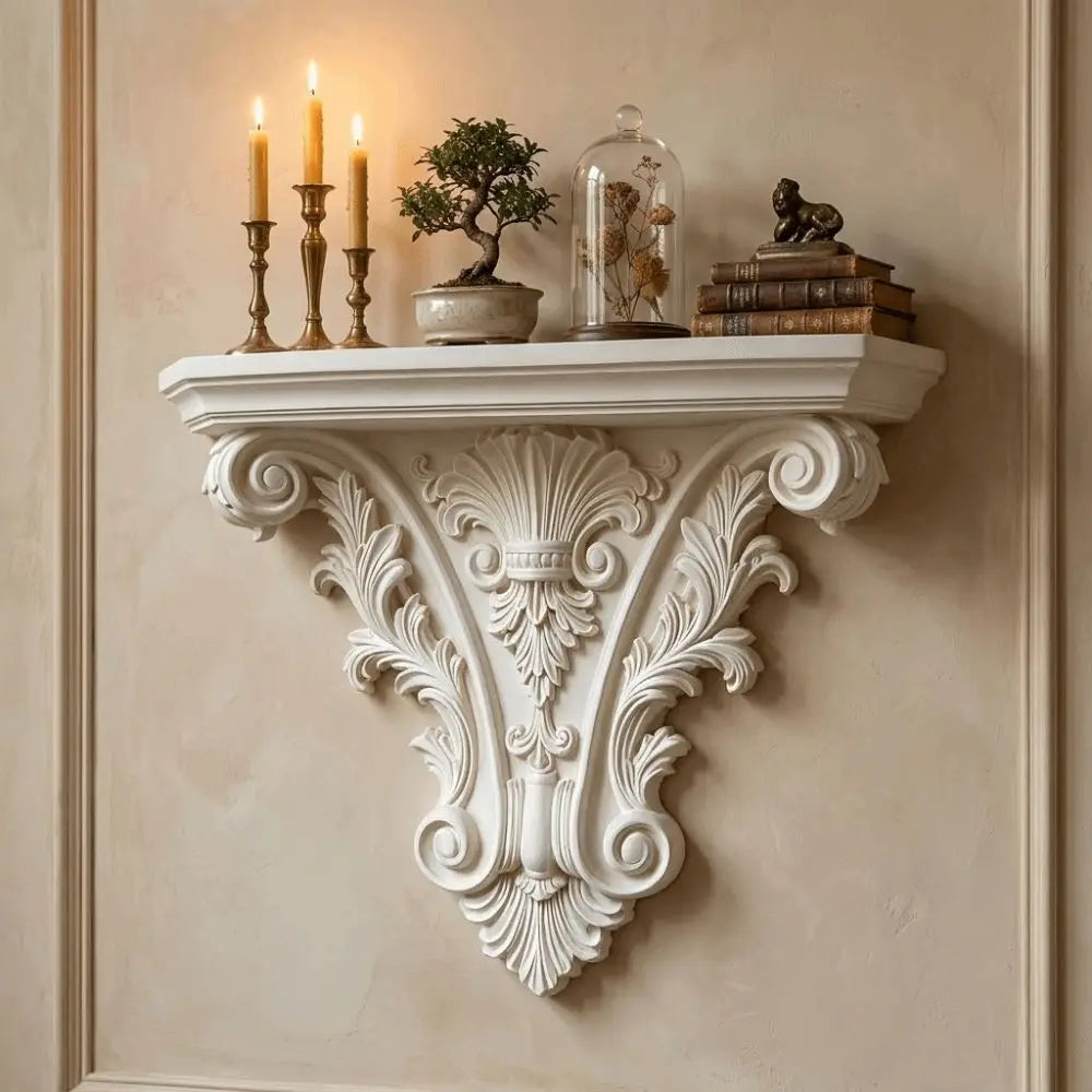Creative 3D Printing Floating Shelf Carving Retro Gothic Wall Decor Decorative Unique Wall Mounted Shelves Goth Home Decor