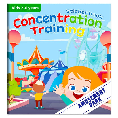 Montessori Toys Cartoon Sticker Books Focus on Potential Development Education Sticker Toys for Children 3-6Y - Amusement Par