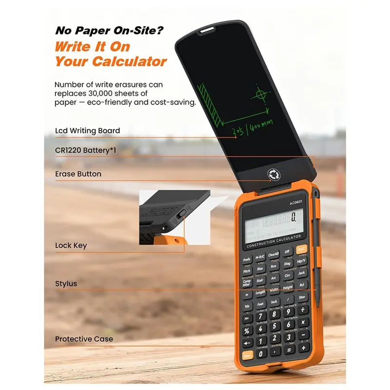 Construction Calculator Construction Calculator With Writing Tablet For Contractor Concrete