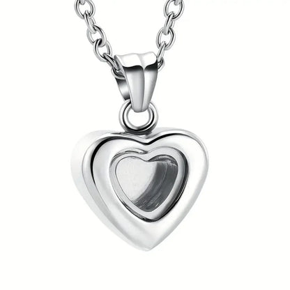 Cremation Jewelry for Ashes for Human Keepsake Stainless Steel Memorial Pendant Cremation Urn Necklace for Human Ashes - Stee