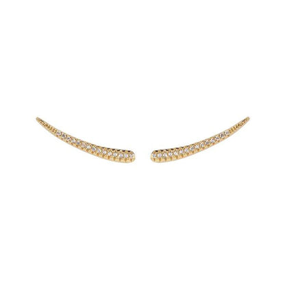 2021 gold-plated Ear Jackets Climbers Clip Earrings For Women CZ Zircon Stud Earring Earcuffs Men Jewelry - Gold F