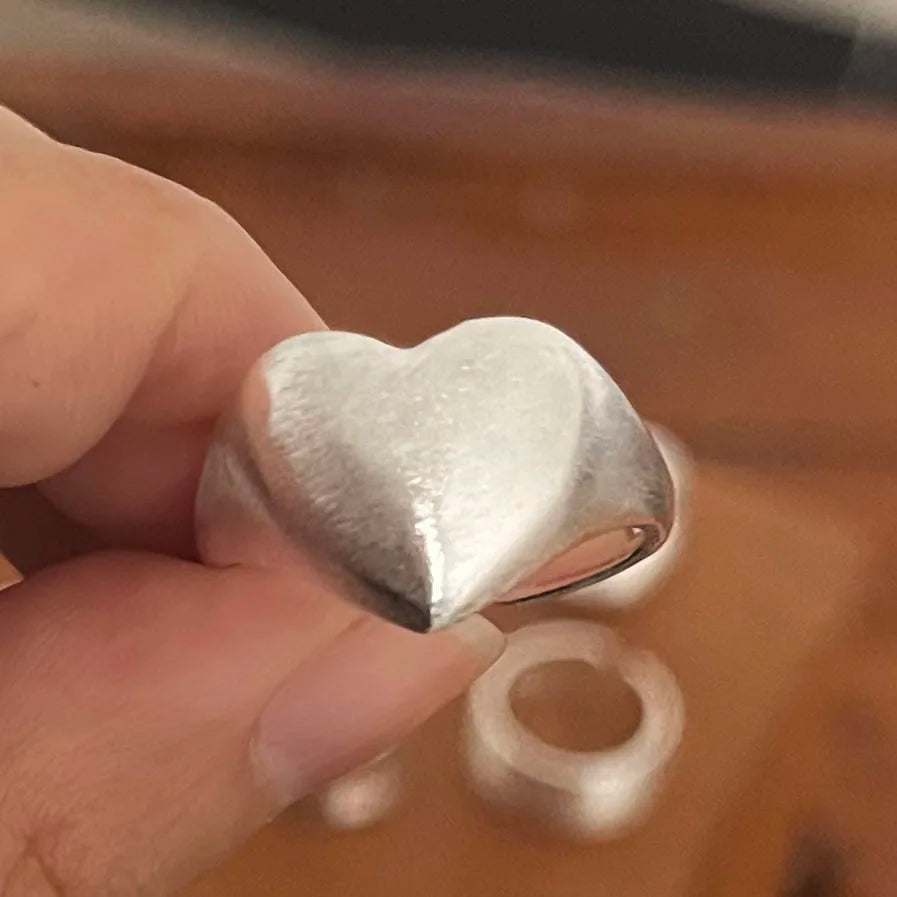 925 Sterling Silver Rings for Women Couple Minimalist Handmade Simple Wide Moon Ring Set Party Jewelry Gift Prevent Allergy -