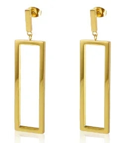 Shiny Zircon Hoop Earrings for Women Trendy Golden Stainless Steel Circle Earring Jewelry Pendientes - D18