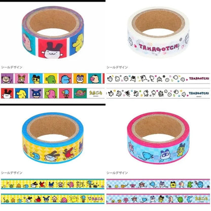 Cute Cartoon Tamagotchi Washi Tape, DIY Journal Decorative Tape, Lovely Anime Ins Style High-Value Sticker Tape