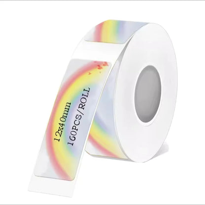 1Roll P12 P15 Thermal Label Sticker 12mm*40mm Tape Compatible Phomemo D30 Q30 Marklife P11 P50 L12 DELI Q2 Labeller - 12x40mm