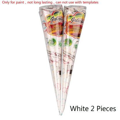 GOLECHA Black Brown Red White Henna Cones Indian Henna Tattoo Paste For Temporary Tattoo Body Art Sticker Mehndi Body Paint -