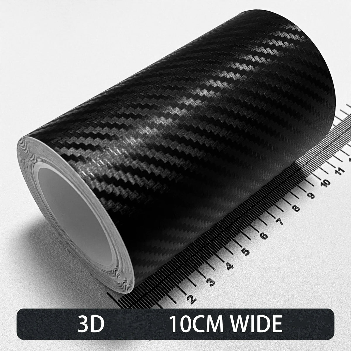 Carbon Fiber Automotive Adhesive Tape Roll Matte Black Protective Car Film Self-Adhesive Film 3D Vinyl Car Film Accessories -