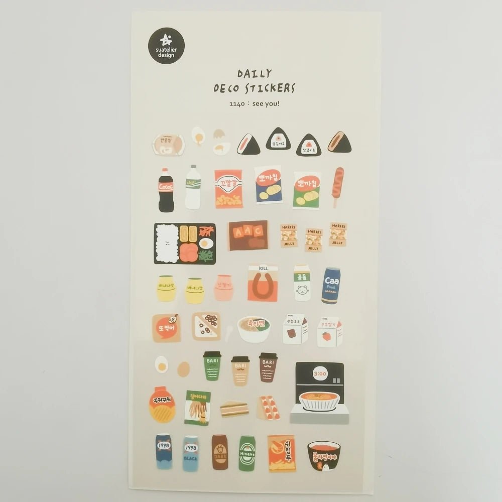 Korean Import Suatelier Baking Bread Cake Desserts Food Stickers Scrapbooking Diy Journal Stationery Sticker Deco School Supp