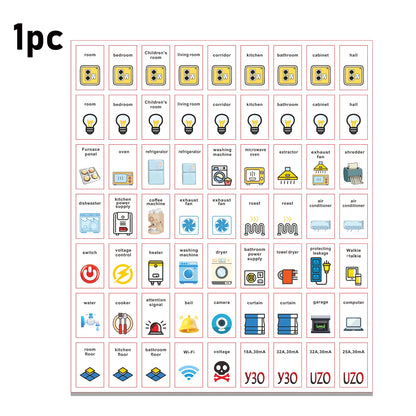 Label Stickers for Electric Meter Boards, Switch Label Sticker Set, Electrical Panel Label Stickers,Panel Labels Stickers
