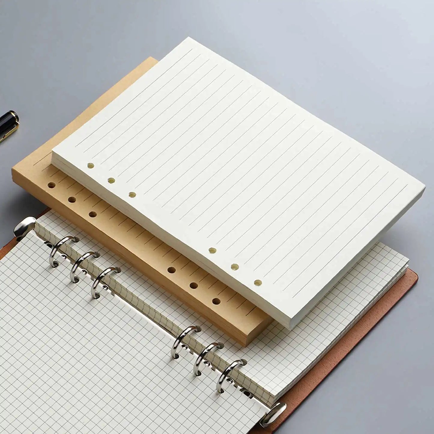 45 Sheets A5 A6 A7 Loose Leaf Notebook Refill Spiral Binder Inner Page Line Blank craft Grid Inside Paper Stationery