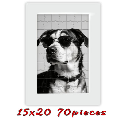 Customized Wooden Puzzles,Wooden Frames in Multiple Color Sizes,Custom Graduation Photo Puzzles as Creative Gifts - 15x20cm w
