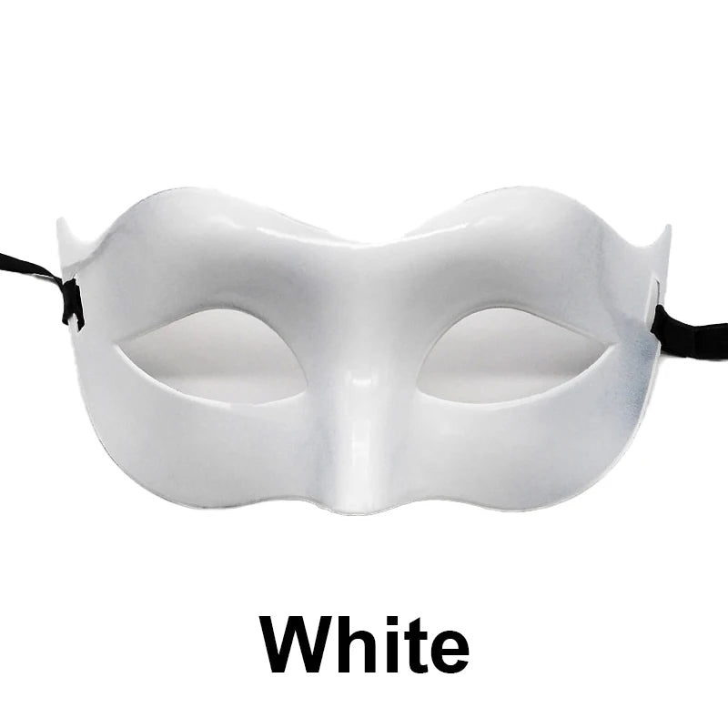 Women Man Sexy Gentleman Masquerade Mask Prom Mask Halloween Party Props Black White Retro Mask Plastic Half Face Cosplay Mas