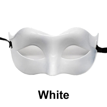 Women Man Sexy Gentleman Masquerade Mask Prom Mask Halloween Party Props Black White Retro Mask Plastic Half Face Cosplay Mas