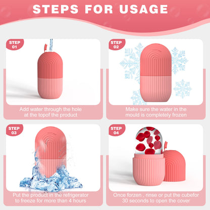 1pc silicone face ice cube mold for Beauty and Skin Care silicon face ice roller