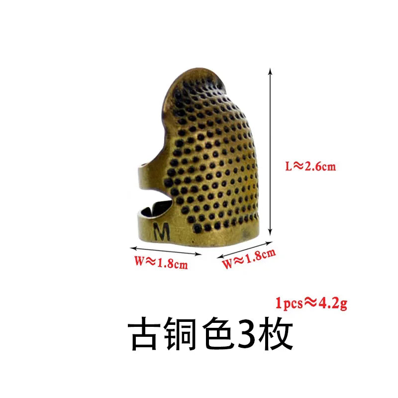 Adjustable Vintage Sewing Thimble, Handmade Non-slip Embroidery against Ring, Vintage Needle Presser Needle Hoop Finger Holde