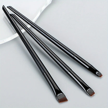 3pcs Makeup Brush Set, Blade Eyeliner Brush Fine Oblique Head Eyebrow Brush Outline Eyeliner Ultra-Thin Eye Shadow Brush Make