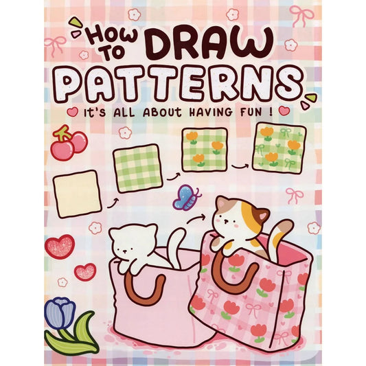 Coloring Book for Adults/Kids - How to Draw Patterns: Easy and Fun Step-by-Step Guide for Unique Creations,Cultivate imaginat
