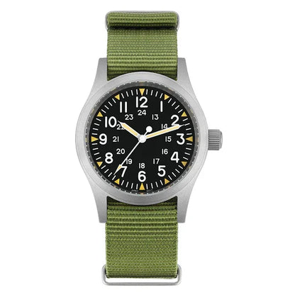 Militado ML05 Vintage Watch VH31 Sweep Second Movement Domed Sapphire Crystal With High Clear AR Coating Luminous 38mm Watche