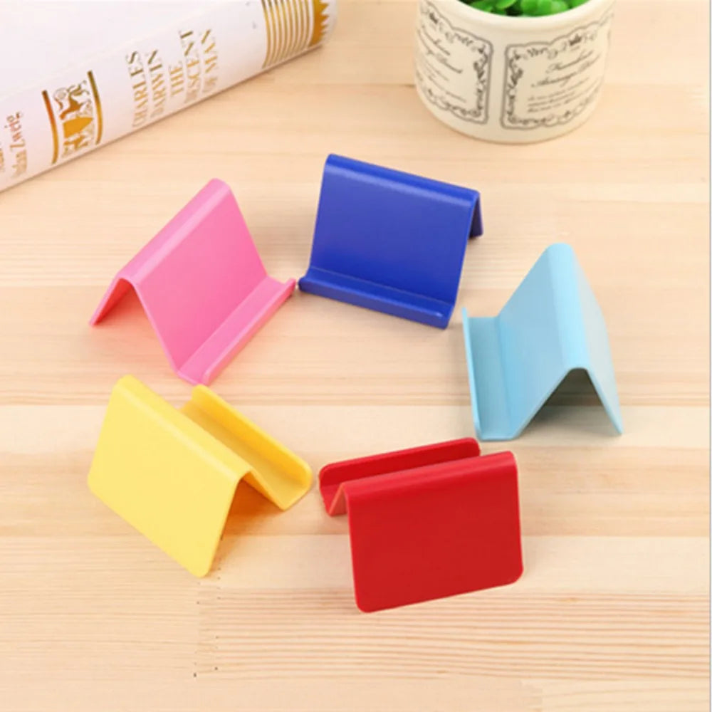 Lazy Bracket Mobile Phone Holder Table Desktop Stand Plastic Desk Mount Candy Color Mini Portable Holder Bracket for Smartpho