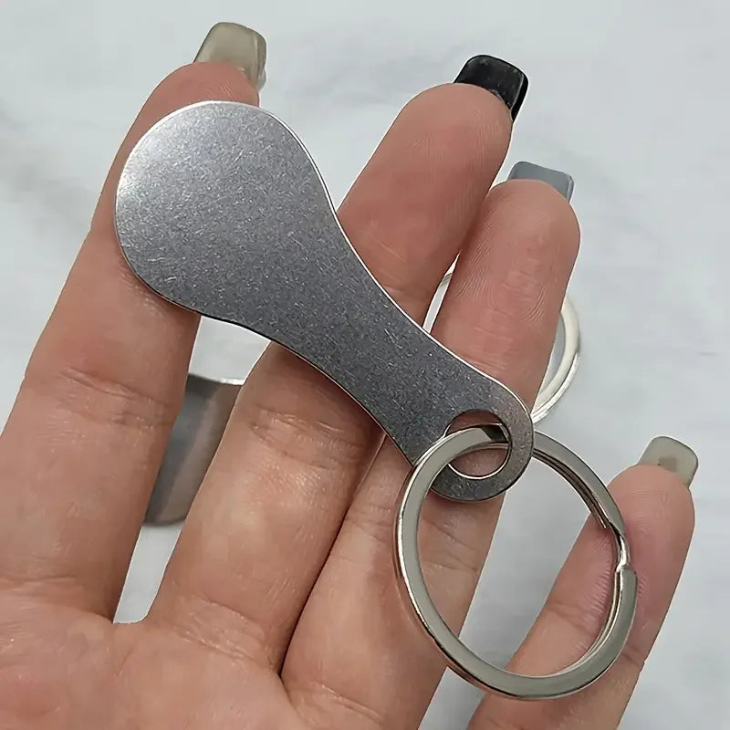 1-3Pcs New 2025 Cart Token Shopping Trolley Tokens Keychain Metal Ring Small Gofts Ornament Stainless Steel Coin Pendant