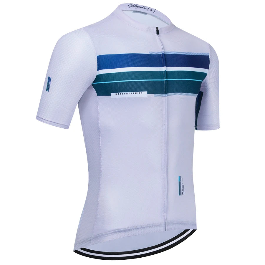 Summer 2025 Short Sleeve Cycling Jersey Men MTB Bicycle Top Outdoor Cycling Clothing Breathable Shirt Maillot Ciclismo Quick 