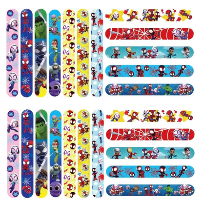 12pcs Spidey and His Amazing Friends Bracelets Wristband Snap Bracelet for Girl Birthday Party Party Favors Baby Shower Suppl