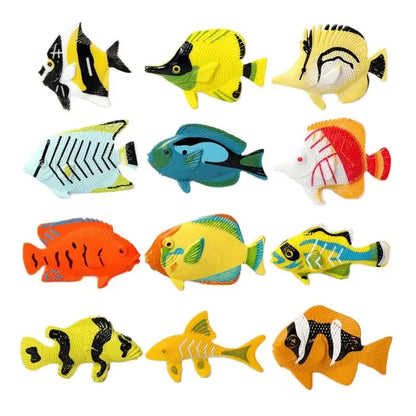 Simulation Plastic Animal Figurines Collection - Marine, Land & Insect Animals Miniature Set Toy for Kids Gift Playset Model 