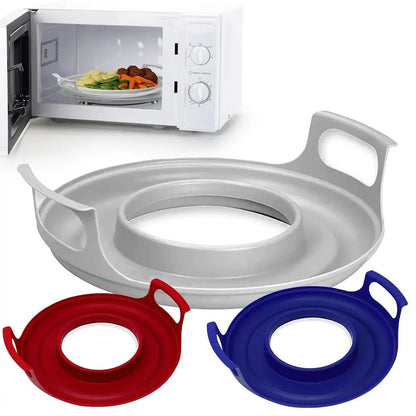 New Anti-deformed Microwave Plate Tray Home Cooking Supplies PP Microwave Plates Holder For Bowls, Easy to Clean Steam Holder