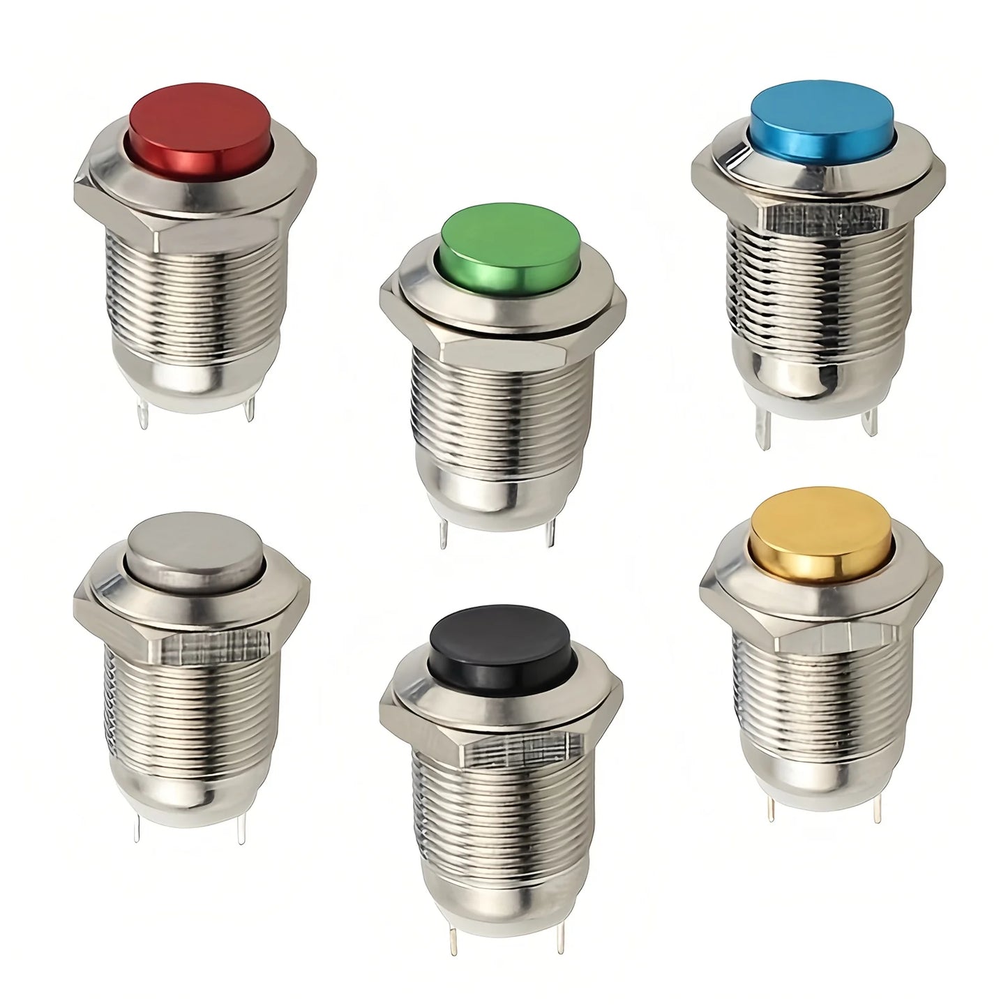 12mm Metal Button Switch Waterproof 1NO 3A High Head Momentary Suitable for doorbells Car start horns Computer Automatic Rese