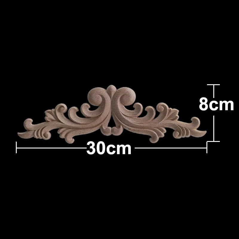 Apliques Pared Acento Calcomanías Decorativas Tallado En Para Muebles Esquina Onlay Decoración Del Hogar Calcomanía Floral - 