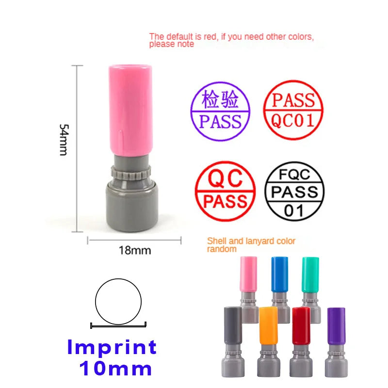 Custom QA QC Teacher Name Ink Stamp Signature Calligraphy Selfing-Inking Personalized Letter Stamp For School Student Child -