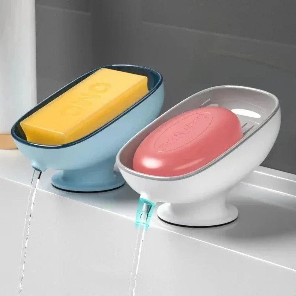 Super Suction Cup Soap Dish with drain water For Bathroom Soap Holder Kithcen Sponge Holder Soap container Bathroom Supplies2
