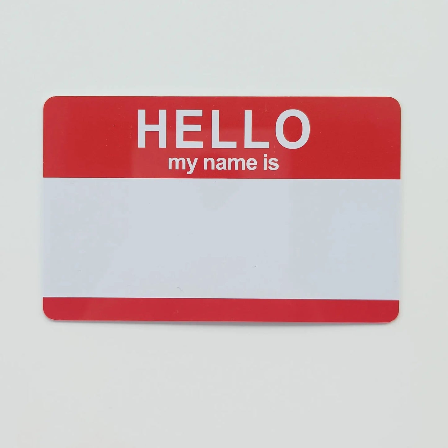 Writable Hello My name identity ID Card