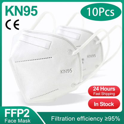 10-200Pcs FFP2 Masks kn95 Mascarillas KN95 Face Mask Filter 5Layers mascarillas quirurgicas homologadas Reusable Black FFP2 M