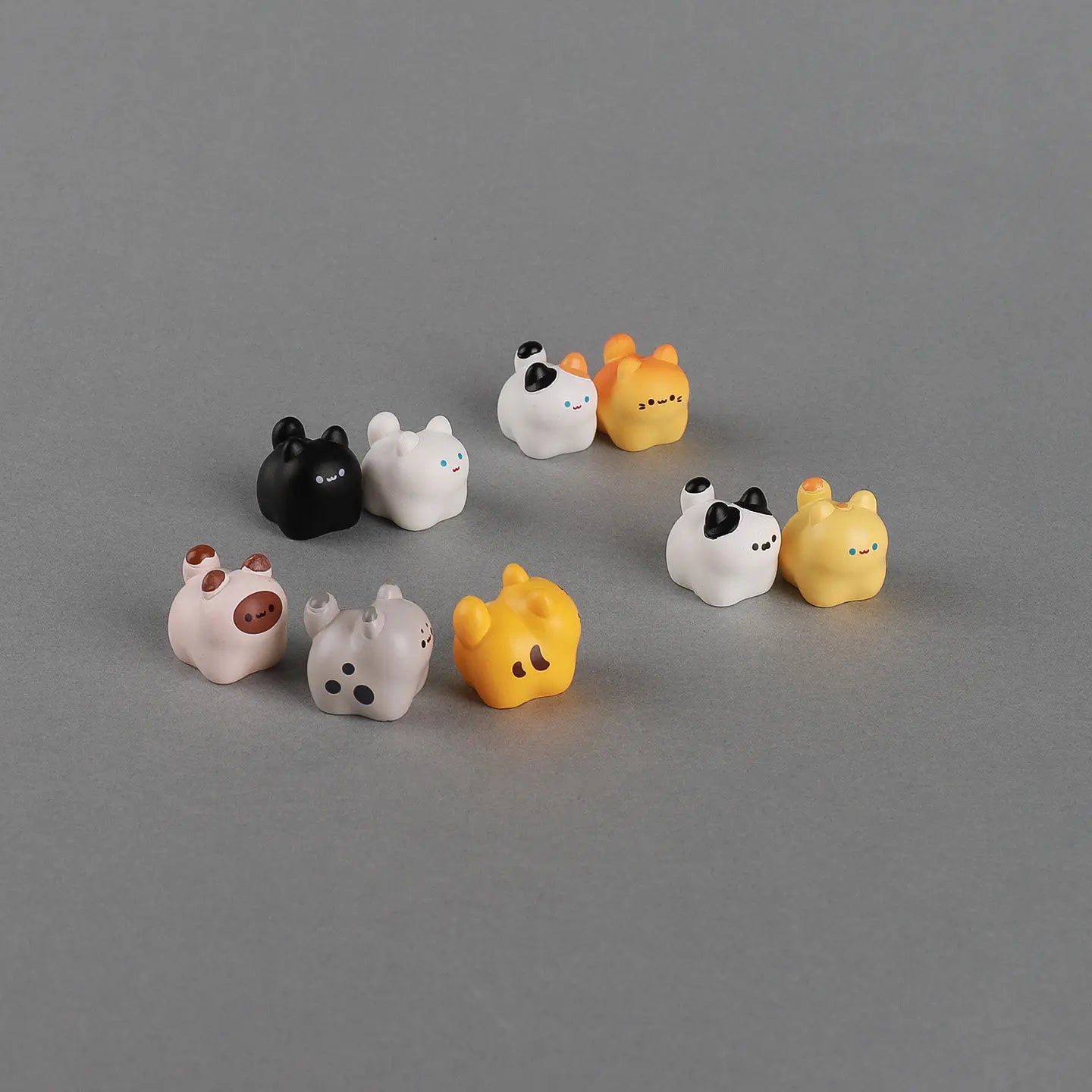 Cartoon Cat Figurines Miniatures Cute DIY Handicraft Mini Cat Ornament Resin Crafts Kitten Statue Micro Landscape Ornaments