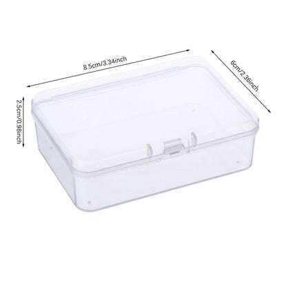 New Transparent Plastic Storage Box Photocards Small Card Storage Box Desk Organizer Box Classification Box Stationery